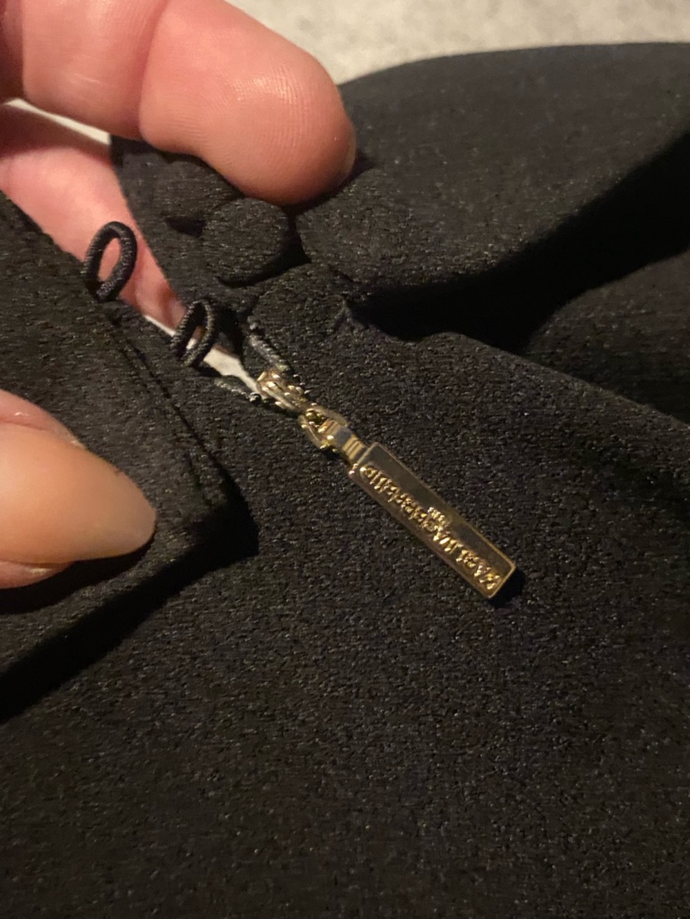 (NWT) KARL LAGERFELD- Black Sleeveless Button-Front Ruffle Hem Mini Dress 🖤 ✨ - Picture 9 of 16